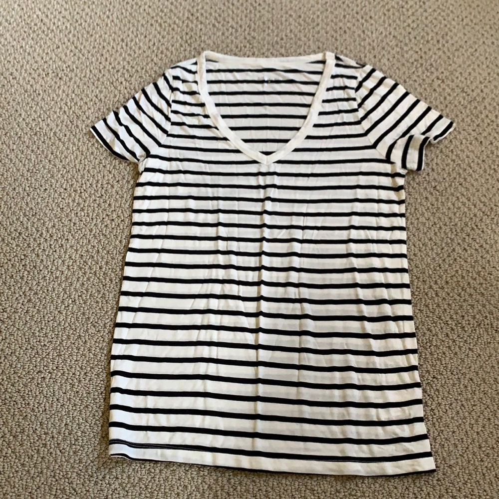 White and black stripped top
